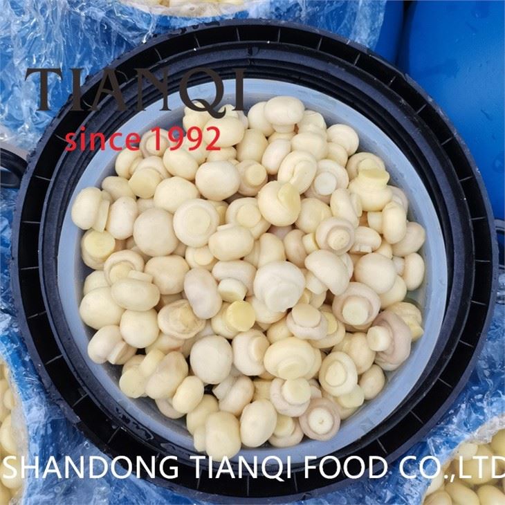 Salty white mushroom in drums With Custom Label